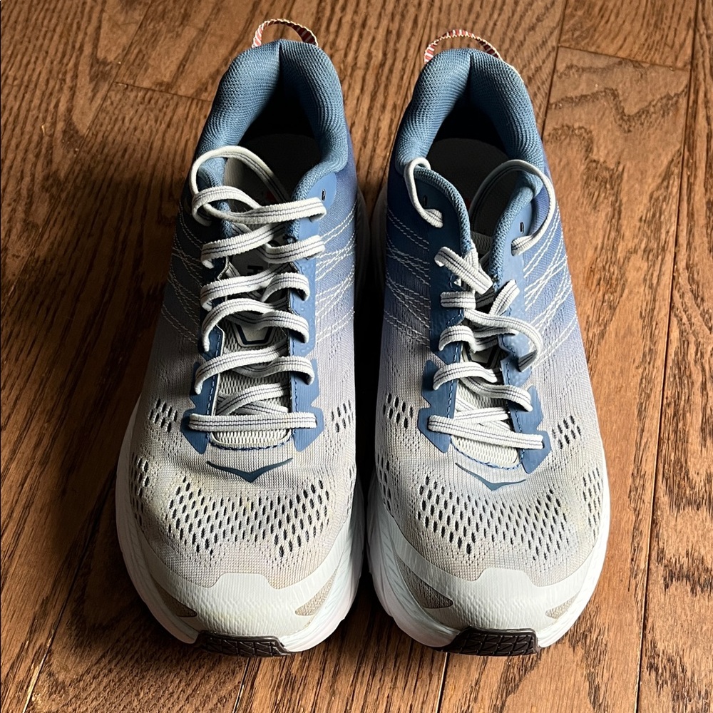 Hoka Women’s Clifton 6 Blue and Gray Athletic Sneakers - Picture 5 of 7